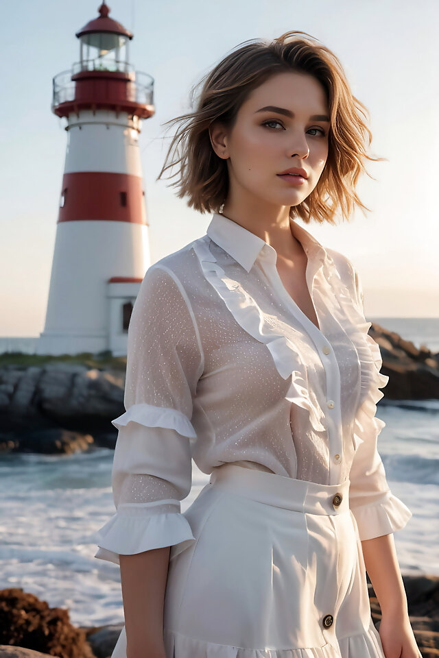 Beautiful Ai Woman In White Dress