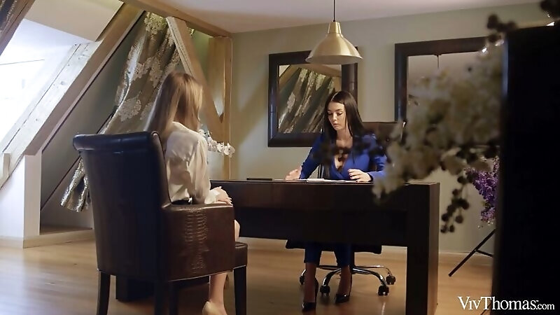 Mirka and Simon in The Job Interview by VivThomas Lesbian